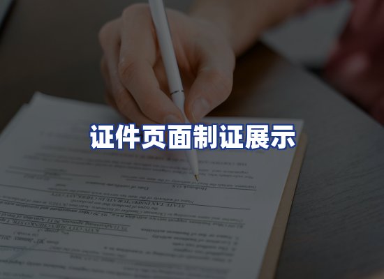 证件页面制证展示